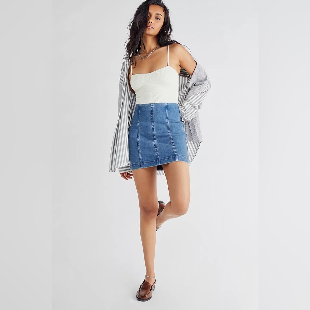 Free People Modern Femme Mini Skirt